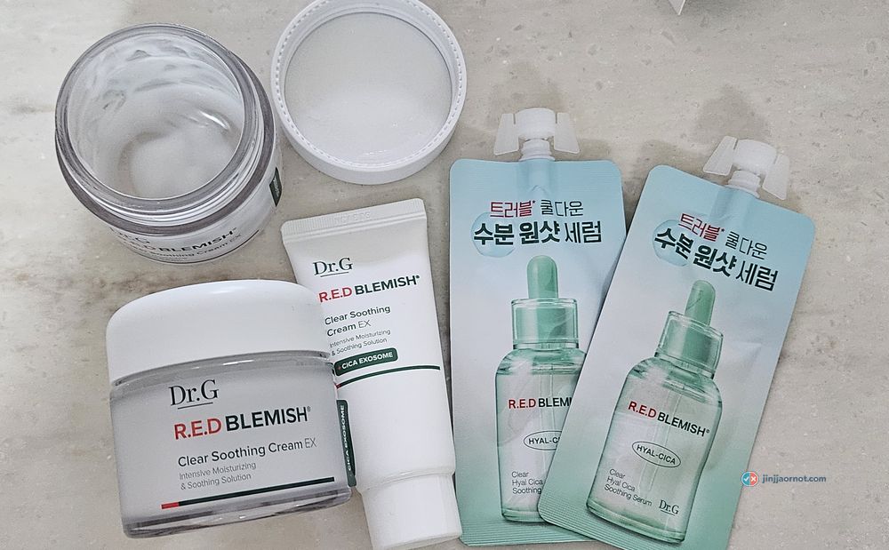 The Dr.G set as bought in Korea: 70mL jar, 30mL tube and two serum sachets
