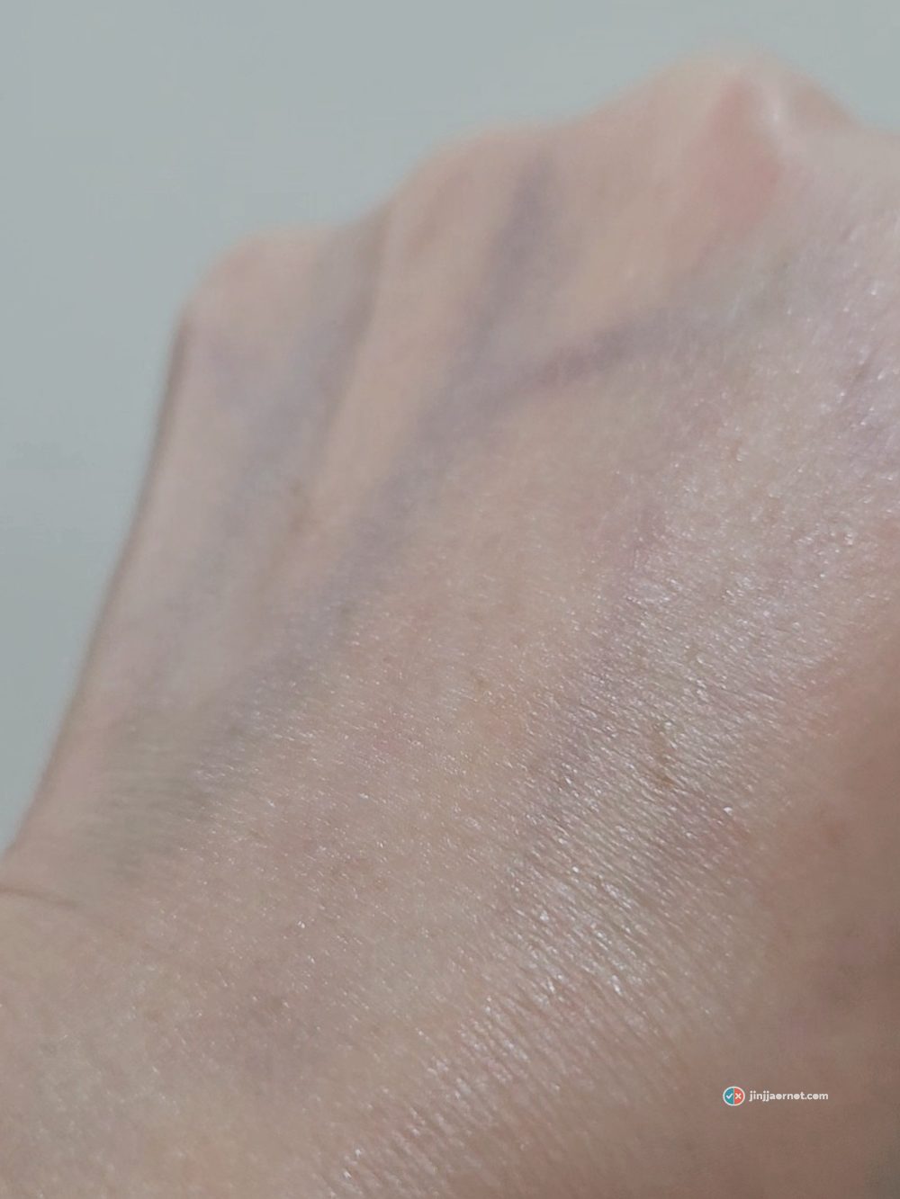 The back of my hand after rubbing in Relief Sun, showing no white cast